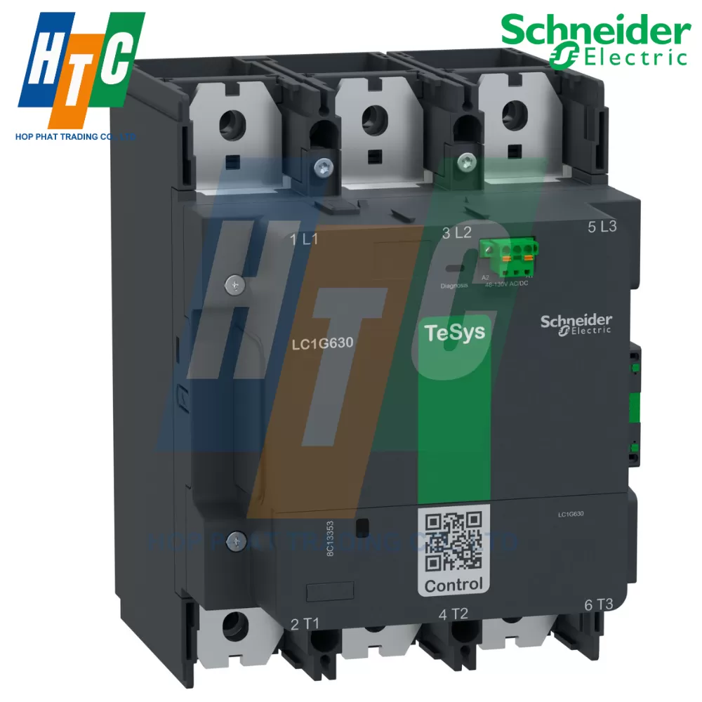 Công tắc tơ TeSys Giga, 3 cực (3NO), AC-3 <= 440V 400A, cuộn dây AC / DC 100...250V