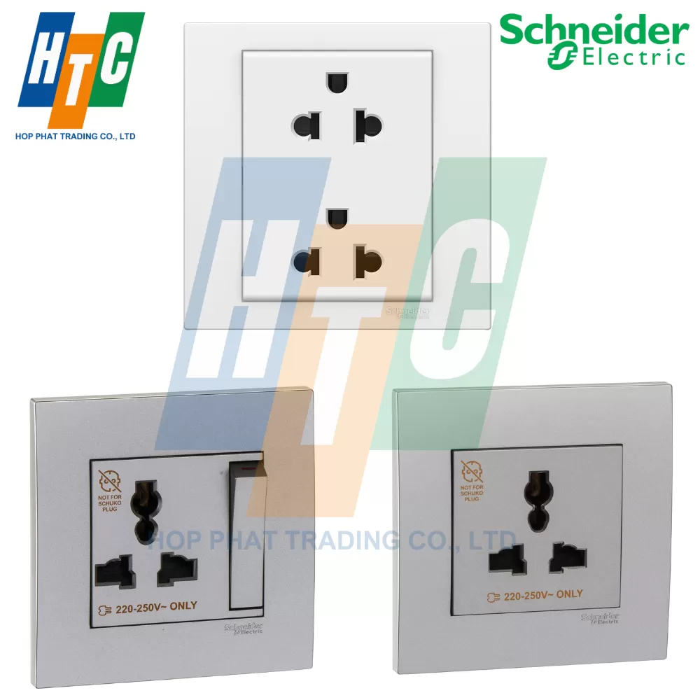 Bộ ổ cắm đa năng và USB Vivace trắng