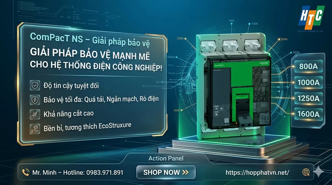 MCCB Schneider ComPacT NS – Giải Pháp Bảo Vệ Thông Minh Cho Hệ Thống Điện Công Nghiệp